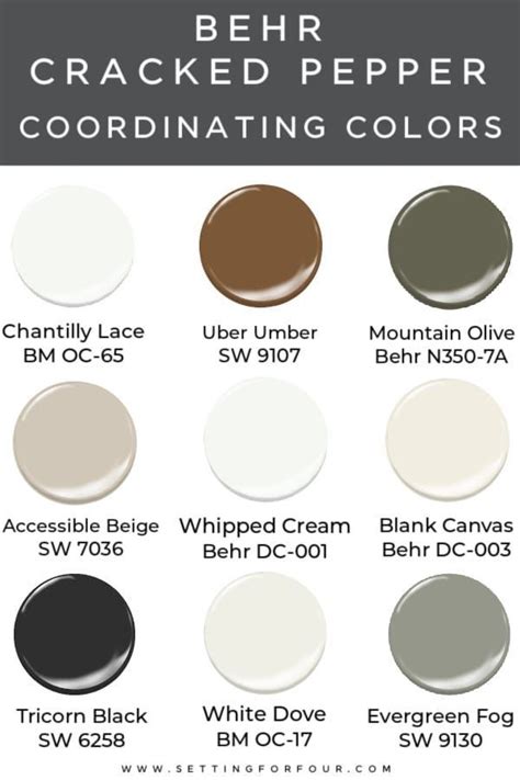 Behr Cracked Pepper Undertones And Coordinating Colors House Color Schemes Agreeable Gray