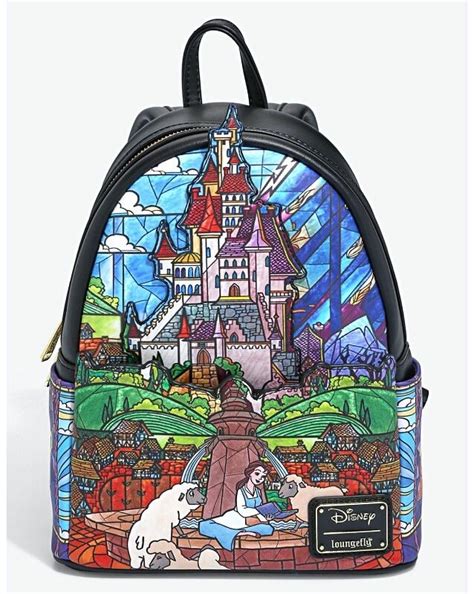 Loungefly Beauty And The Beast Stained Glass Mini Backpack Town