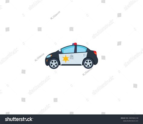 Police Car Vector Isolated Icon Emoji Stock Vector (Royalty Free ...