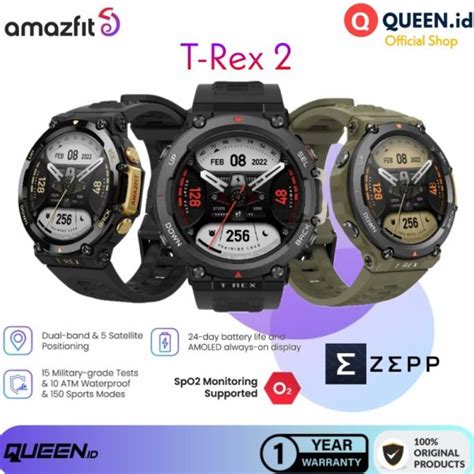 Jual Amazfit T Rex Smartwatch Amoled Gps Satellite Military Grade