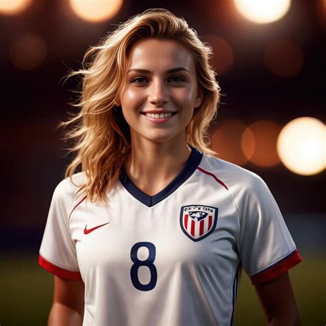 Premium Photo Woman Soccer Player Smiling