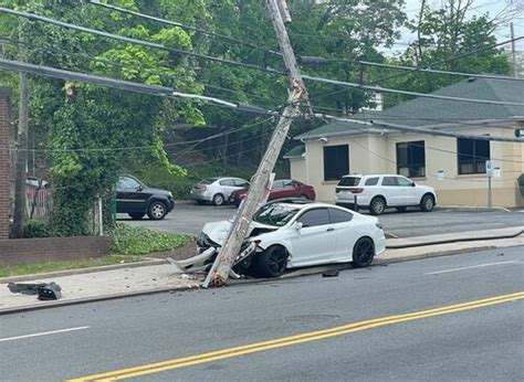 Car Snaps Utility Pole In Crash On Richmond Road In Dongan Hills One