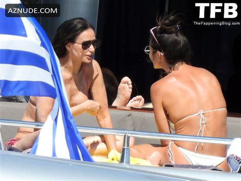 Demi Moore Sexy Seen Flaunting Her Hot Bikini Body At The Beach In Greece Aznude