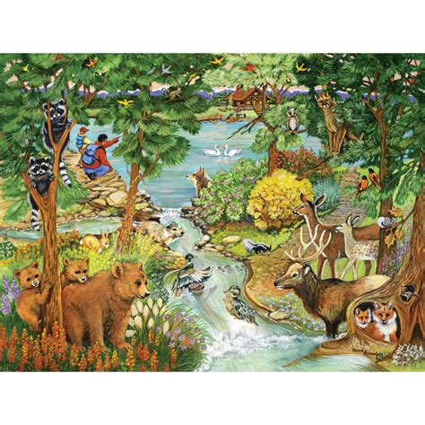 Forest Creek 500 Piece Jigsaw Puzzle Bits And Pieces