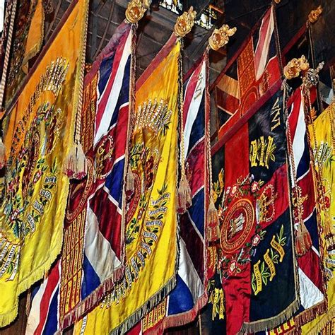 Flags Of The Staffordshire Regiment Lichfied Cathedral England