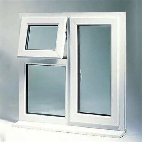 White Residential UPVC Tilt And Turn Window Glass Thickness 5 Mm At