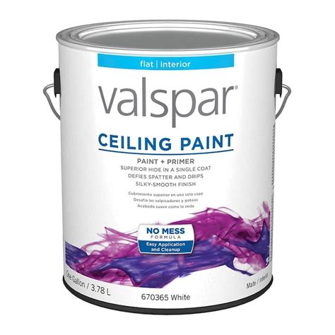 Valspar Signature Flat Ceiling White Tintable Interior Paint 1 Gallon In The Interior Paint