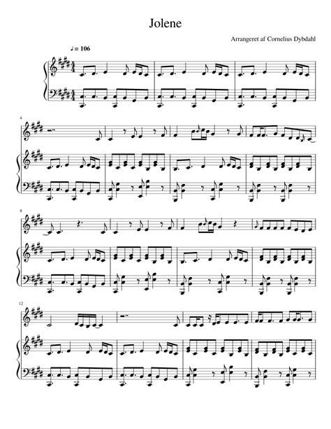 Jolene Arrangement Sheet Music For Violin Piano Download Free In Pdf Or Midi