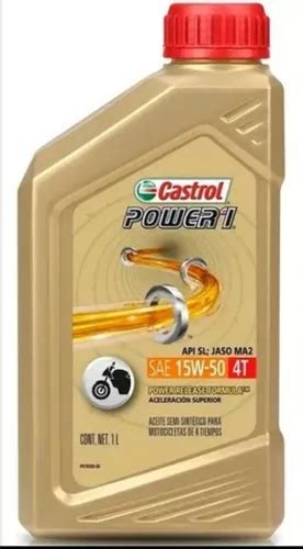 Aceite Castrol Power 1 4t 15w 50 Moto Lub Semisintetico 1 L Cuotas