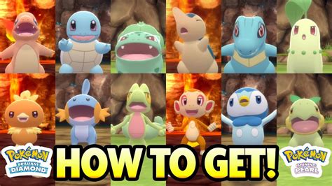 How To Get All Starter Pokemon In Pokemon Brilliant Diamond Pokemon