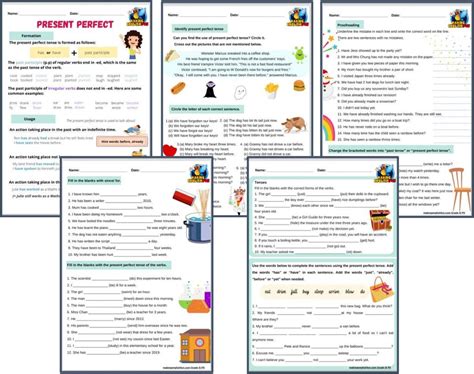Free Perfect Present Tense Worksheets Grade 5making English Fun