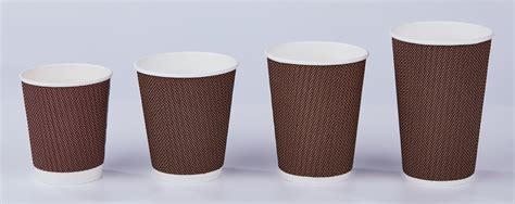 Oz Ripple Wall Cup Logo Printed Disposable Paper Coffee Cups China