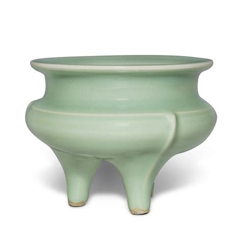 A Longquan Celadon Glazed Tripod Censer Southern Song Dynasty