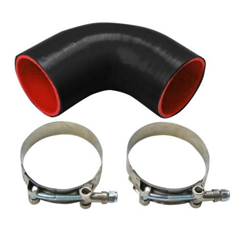 4 90D ELBOW TURBO INTAKE PIPING SILICONE COUPLER 3 PLY HOSE 102MM T