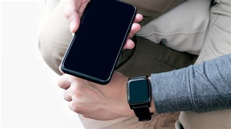 Premium Photo Closeup Image Of Man Hand Wearing Smartwatch And