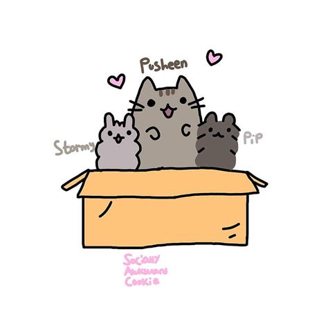 Pusheen Stormy And Pip Pip Pusheen Hd Phone Wallpaper Pxfuel