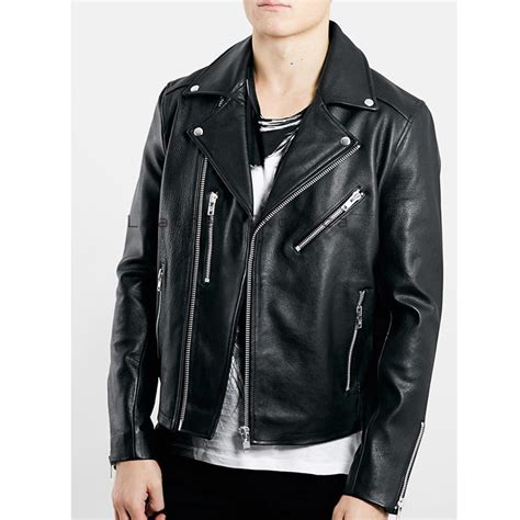 Trendy Men Leather Motorcycle Jacket Leatherexotica