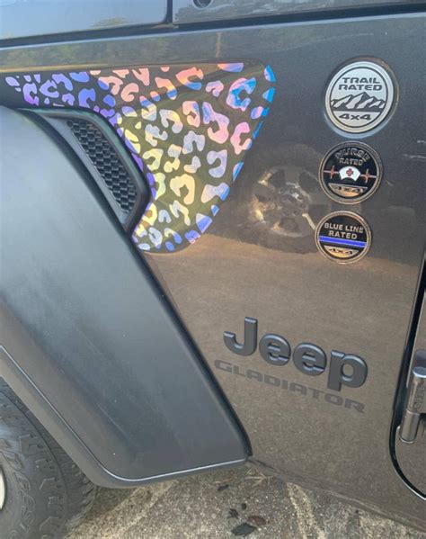 2018 2021 Jeep Wrangler Gladiator Holographic Fender Vent Decals They