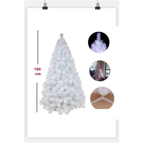 Árvore De Natal Luxo Verde Verde Nevada Branco 150cm Shopee Brasil