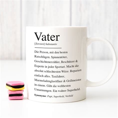 Tasse Vater Definition Papa Personalisiert Namen Geschenk Etsy