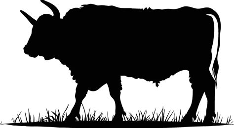 Ai Generated Silhouette Ox Black Color Only 37324512 Vector Art At Vecteezy