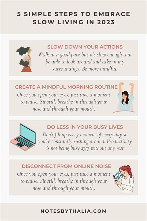 5 Simple Steps To Embrace Slow Living In 2023 Infographic That Includes