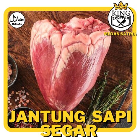 Jual Jantung Sapi Halal Daging Jeroan Bersih Segar Frozen Fresh Beef