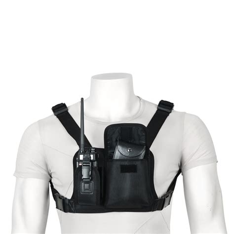 Radio Harness Chest Front Pack Pouch Holster Carry Bag For Baofeng Uv