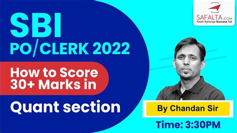 Sbi Po Clerk How To Score Marks In Quant Section Chandan Sir