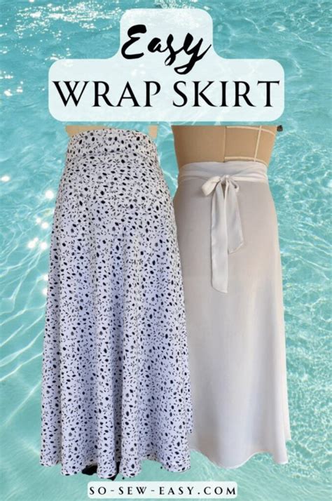 Easy Adjustable Wrap Skirt Free Sewing Pattern And Tutorial Sewing 4