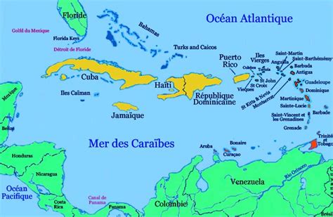 Les Antilles Voyage Carte Plan