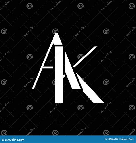 Modelo De Design De Logotipo Letter Ak Ilustração Do Vetor