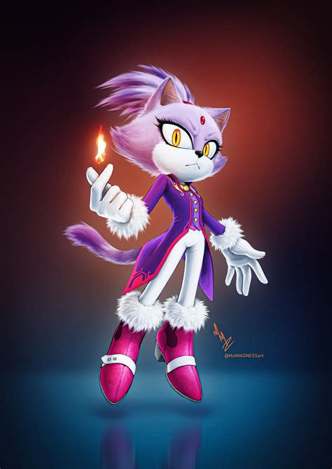 Movie Blaze drawn by MatMADNESSart from Twitter. : r/SonicTheHedgehog