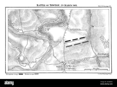 Map for Battle of Towton by Ramsay Stock Photo - Alamy