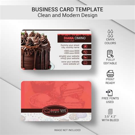 Premium Psd Bakery Business Card Design