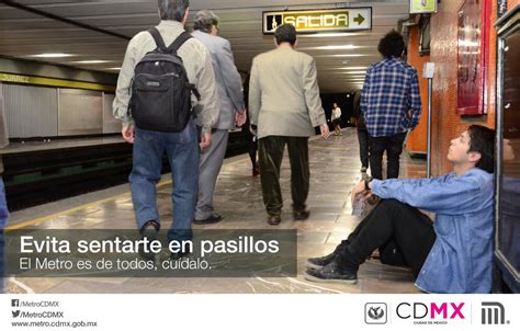 MetroCDMX On Twitter Sentarte En El Piso De Pasillos Y Andenes Resta