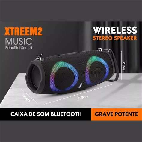 Caixa de Som Bluetooth Média Altomex Xtreme2 Led Rgb Resistente