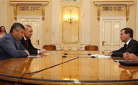 Dmitry Medvedev Met With President Of South Ossetia Eduard Kokoity And