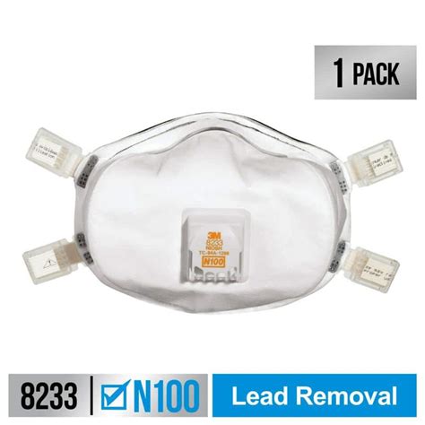 3M 8233 N100 Lead Paint Removal Disposable Respirator With Cool Flow