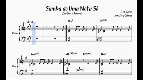 Samba de Uma Nota Só One Note Samba Arr Piano YouTube