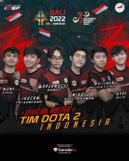 Roster Timnas Esports Indonesia Di Iesf World Esports Championship 2022