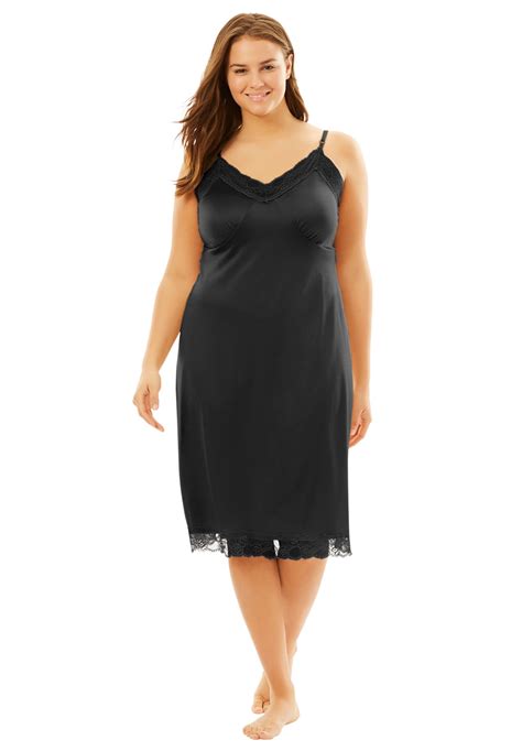 Comfort Choice Womens Plus Size Double Skirted Full Slip Full Slip