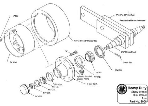 Snow Wheel Specifiction Sheets