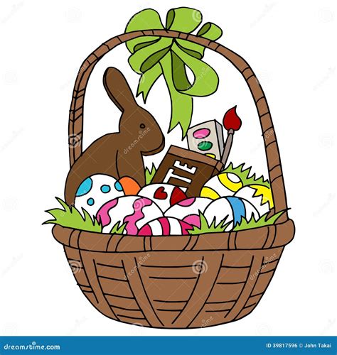 Easter Basket Stock Vector Illustration Of Spring Eggs 39817596