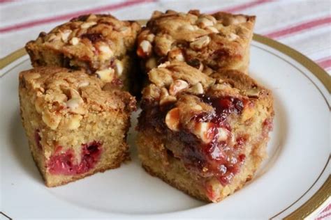 White Chocolate And Raspberry Blondies Recipe Dobbernationloves