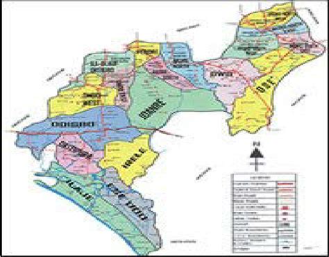 Map of Ondo State showing investigation locations. | Download ...