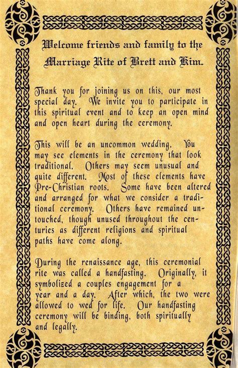 Handfasting Ceremony Explanation Very Nice For People Who Dont Know