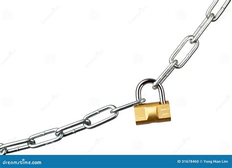 Locked Chain Stock Photo Image Of Chain Protection 31678460