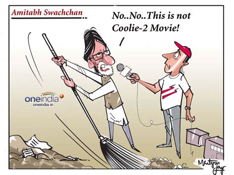 Cartoon: When Bollywood 'Coolie' Amitabh Bachchan picked up broom for a ...