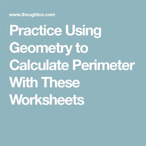 Master Calculating Perimeters With These Worksheets Geometry Worksheets Worksheets Calculate